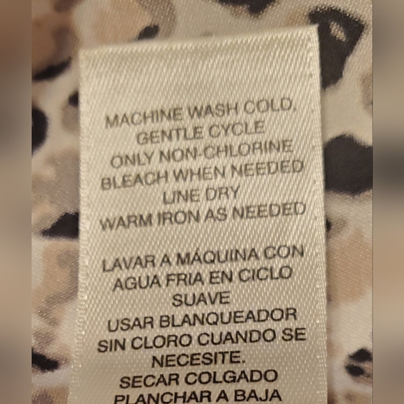 White House Black Market Lace Trim Layered Floral and Animal Print Cami Size M - Picture 7 of 8